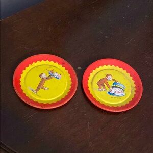Curious George Kids Toy Tin Tea Set 2 PC Classic Schylling